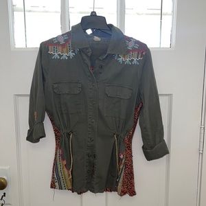 Gimmicks jacket, Army green, size small.